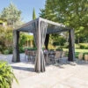 Pergola Carrée 3,6x3,6m Evora Graphite Hespéride -Jardin Meubles Magasin pergola carree 36x36m evora graphite hesperide