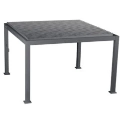 Pergola Carrée 3,6x3,6m Evora Graphite Hespéride -Jardin Meubles Magasin pergola carree 36x36m evora graphite hesperide 2