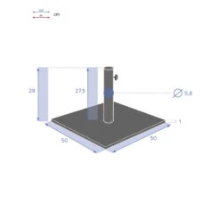 Pied De Parasol Plaque 20 Kg Anthracite Hespéride -Jardin Meubles Magasin pied de parasol plaque 20 kg anthracite hesperide 4