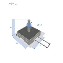 Pied De Parasol Valise à Roulettes Lostano 40kg Hespéride -Jardin Meubles Magasin pied de parasol valise roulettes lostano 40kg hesperide 5
