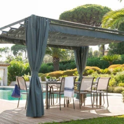 Rideaux Ardoises Pour Tonnelle Rectangulaire Palmeira Hespéride -Jardin Meubles Magasin rideaux ardoises pour tonnelle rectangulaire palmeira hesperide 2