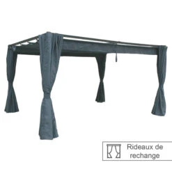 Jardin Meubles Magasin 37 Rideaux Ardoises Pour Tonnelle Rectangulaire Palmeira Hespéride