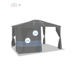 Rideaux De Tonnelle Belize Ardoise Hespéride -Jardin Meubles Magasin rideaux de tonnelle belize ardoise hesperide 2