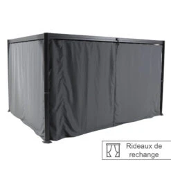 Jardin Meubles Magasin 39 Rideaux Opaques Pour Tonnelle Belize 3,8x3m Hespéride