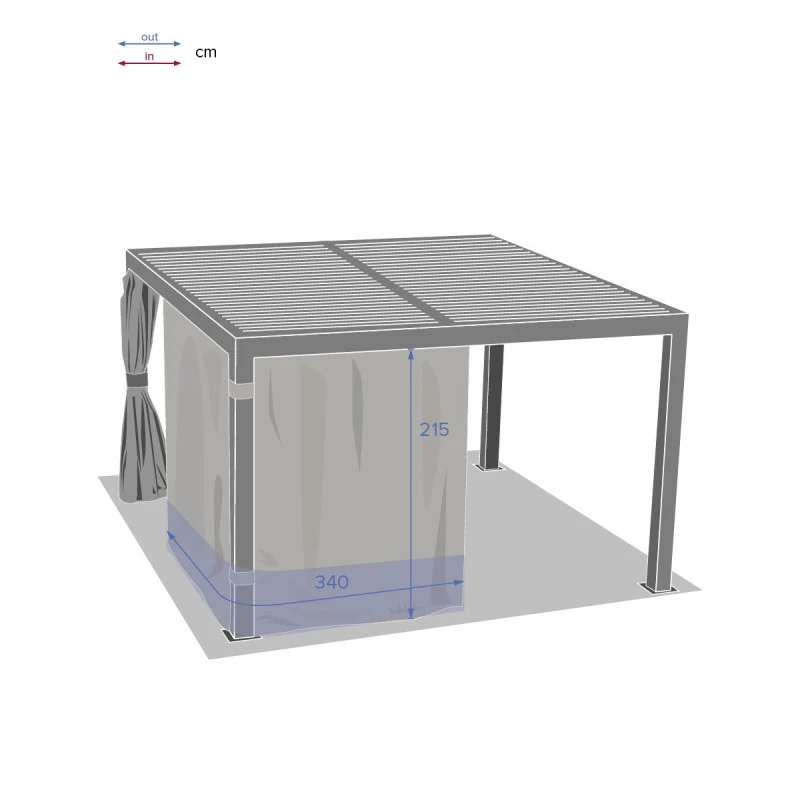 Rideaux Pour Tonnelle Majaé 3,6x3,6 M Hespéride 4 Rideaux Pour Tonnelle Majaé 3,6x3,6 M Hespéride – Image 3