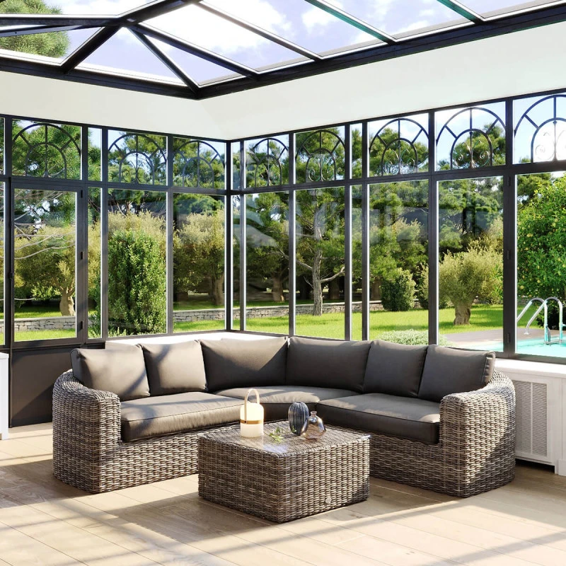 Salon Angle Moorea 5 Places Terre D'ombre Hespéride 5 Salon Angle Moorea 5 Places Terre D'ombre Hespéride – Image 3