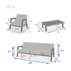 Salon De Jardin 5 Places Axiome Beige Et Praline Hespéride -Jardin Meubles Magasin salon de jardin 5 places axiome beige et praline hesperide 3