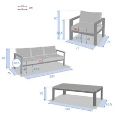 Salon De Jardin 5 Places Jauca Noisette / Gris Boisé Hespéride 14 Salon De Jardin 5 Places Jauca Noisette / Gris Boisé Hespéride -Jardin Meubles Magasin salon de jardin 5 places jauca noisette gris boise hesperide 1 3