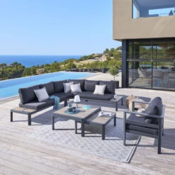 Jardin Meubles Magasin 11 Salon De Jardin D'angle Paradize Graphite Hespéride