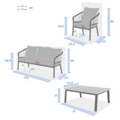 Salon De Jardin Oriengo 5 Places Taupe/blanc Hespéride -Jardin Meubles Magasin salon de jardin oriengo 5 places taupe blanc hesperide 9