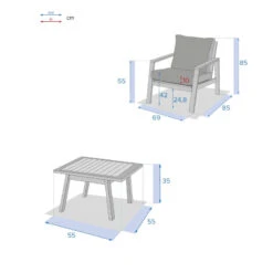 Salon Duo Extérieur Tiwi Acacia Hespéride -Jardin Meubles Magasin salon duo exterieur tiwi acacia hesperide 3