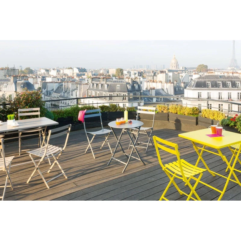 Table Ronde Pliante Greensboro 2p Graphite Hespéride 5 Table Ronde Pliante Greensboro 2p Graphite Hespéride – Image 4