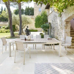 Table Extensible 10p Evasion Lin Et Argile Hespéride