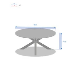 Table Extérieure Ronde 8 Personnes Graphite Oriengo Hespéride -Jardin Meubles Magasin table exterieure ronde 8 personnes oriengo hesperide 3