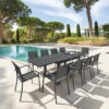 Table Rectangulaire Extensible Piazza 10 P. Graphite Hespéride 2 Table Rectangulaire Extensible Piazza 10 P. Graphite Hespéride -Jardin Meubles Magasin table rectangulaire extensible piazza 10 personnes graphite hesperide