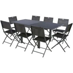 Table Rectangulaire Extensible Piazza 8 P. Graphite Hespéride -Jardin Meubles Magasin table rectangulaire extensible piazza 8 personnes graphite hesperide 5