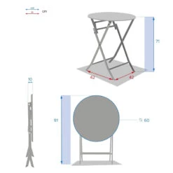 Table Ronde Pliante Greensboro 2p Laurier Hespéride -Jardin Meubles Magasin table ronde pliante greensboro 2p laurier hesperide 3