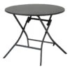 Table Ronde Pliante Greensboro 4p Graphite Hespéride -Jardin Meubles Magasin table ronde pliante greensboro 4p graphite hesperide