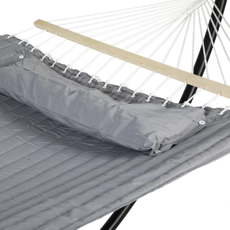 Toile De Hamac Matelassé Akio Gris Sans Pied Hespéride 4 Toile De Hamac Matelassé Akio Gris Sans Pied Hespéride – Image 2