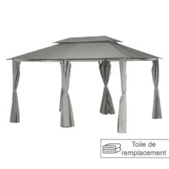 Jardin Meubles Magasin 43 Toile De Toit Ardoise Pour Tonnelle Thira Hespéride