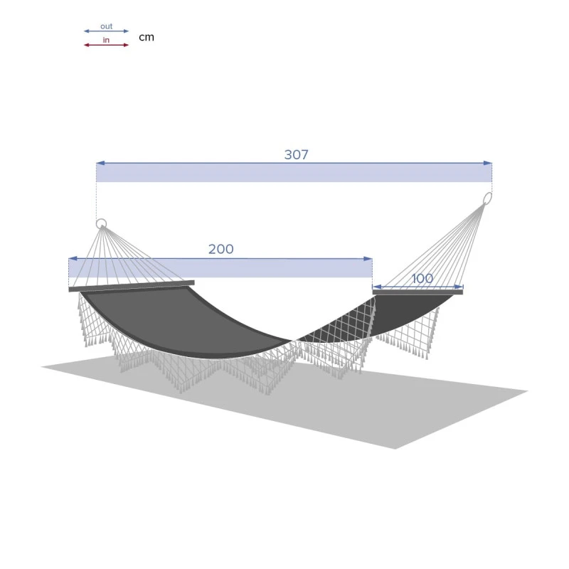 Toile Hamac Rialto Curry 2 M Hespéride 5 Toile Hamac Rialto Curry 2 M Hespéride – Image 3