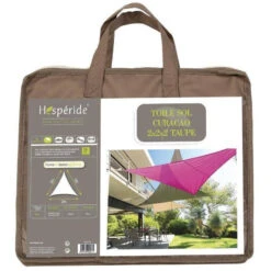 Toile Solaire 2x2x2m Curacao Taupe Hespéride -Jardin Meubles Magasin toile solaire 2x2x2m luxe hesperide curacao taupe 2