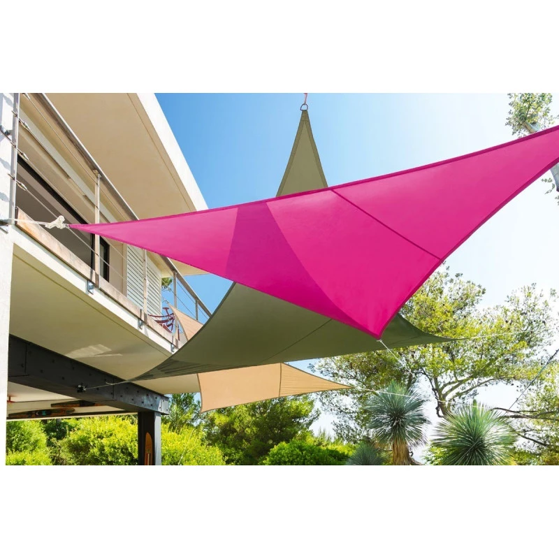 Toile Solaire 5x5x5m Curacao Taupe Hespéride 7 Toile Solaire 5x5x5m Curacao Taupe Hespéride – Image 5