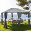 Tonnelle 3x4 M Santorini Gris Ardoise Hespéride -Jardin Meubles Magasin tonnelle hesperide santorini gris