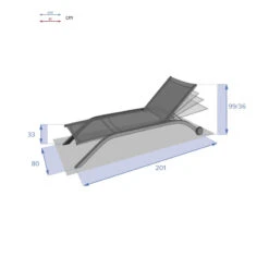 Transat Milenio Bleu Canard Et Graphite Hespéride 13 Transat Milenio Bleu Canard Et Graphite Hespéride -Jardin Meubles Magasin transat milenio bleu canard et graphite hesperide 3