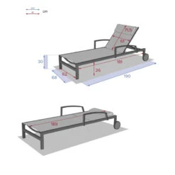 Transat Ocala Inclinable Bleu Canard/graphite Hespéride -Jardin Meubles Magasin transat ocala inclinable bleu canardgraphite hesperide 6