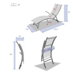 Transat Samba Pliable Noisette/graphite Hespéride -Jardin Meubles Magasin transat samba pliable noisettegraphite hesperide 6